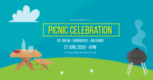 PICNIC birthday party Design Template ภาพที่แชร์บน Facebook