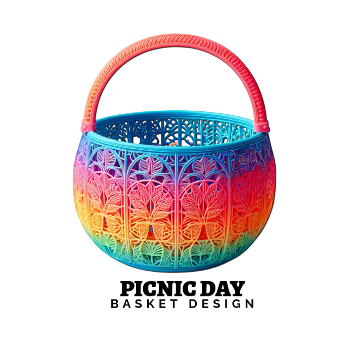 Picnic day basket design Logo template