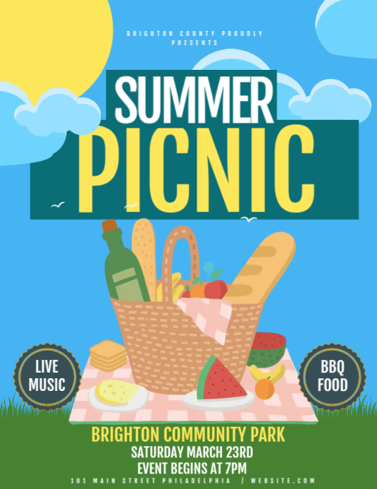 Picnic Flyer (US Letter) template
