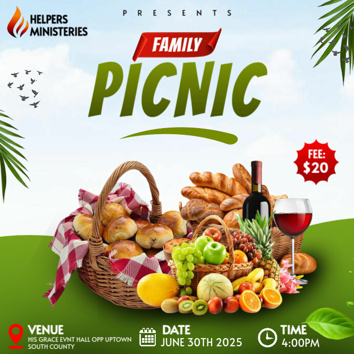 Picnic Publicação no Instagram template