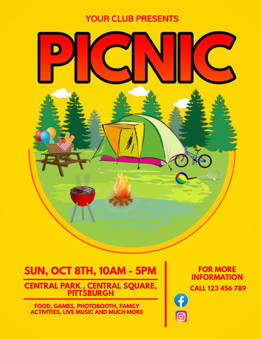 Picnic Flyer Template PosterMyWall