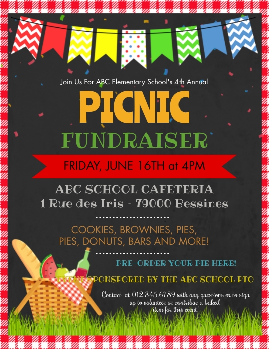 Picnic fundraiser flyer Template PosterMyWall Picnic fundraiser flyer Template PosterMyWall