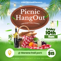 picnic hangout flyer Instagram Plasing template
