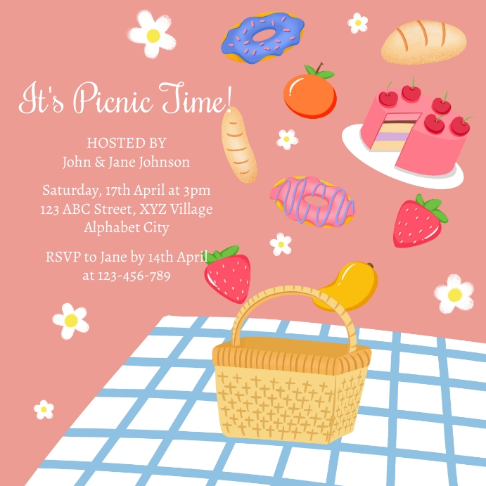 picnic-invitation-template-postermywall for Picnic Invitation Template Free Picnic Invitation Template | PosterMyWall for Picnic Invitation Template Free
