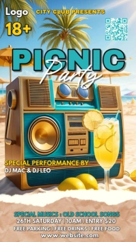 Picnic party Instagram Story template