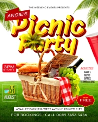 Picnic party event invitation social media flyer template Instagram Portrait