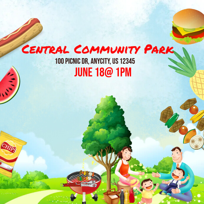 Picnic Party Template PosterMyWall