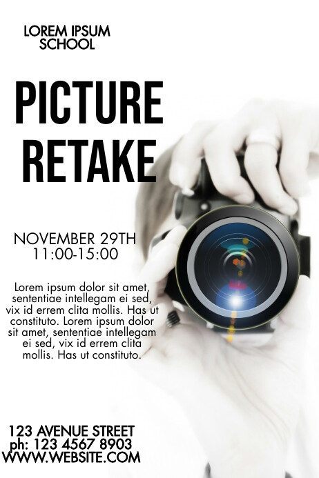 Picture retake Day flyer Design Template | PosterMyWall