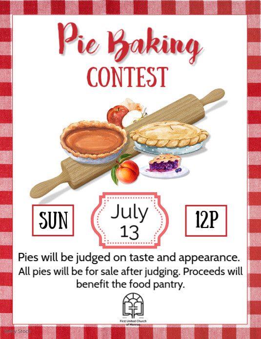Pie Baking Contest (US Letter) Template | PosterMyWall