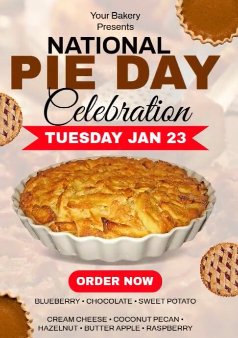 Pie Week Poster Pie Day Celebration Template | PosterMyWall