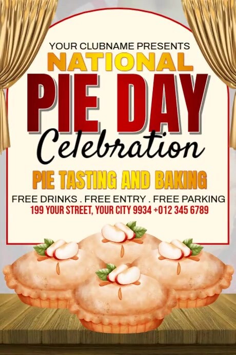 Pie Week Poster Pie Day Celebration Template | PosterMyWall