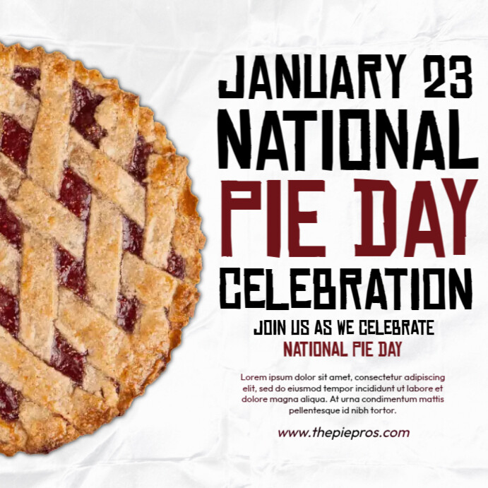 Pie Week Poster Pie Day Celebrations Template | PosterMyWall