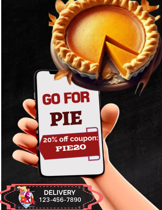 Pie Delivery pie day Template PosterMyWall