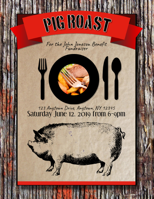 Bbq Fundraiser Flyer Template