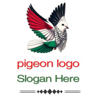 Pigeon logo Логотип template