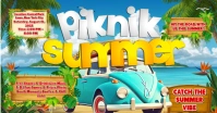 Piknik Summer Beach auf Facebook geteiltes Bild template