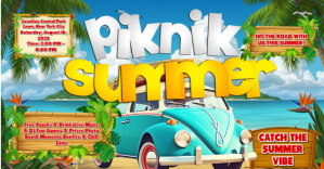 Piknik Summer Beach delt Facebook-billede template