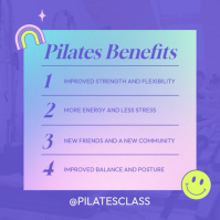 Pilates Benefits Instagram-opslag template