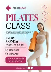 Pilates Class Ad Poster A4 template