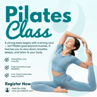 Pilates Class โพสต์บน Instagram template