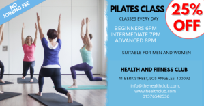 pilates class facebook ad template