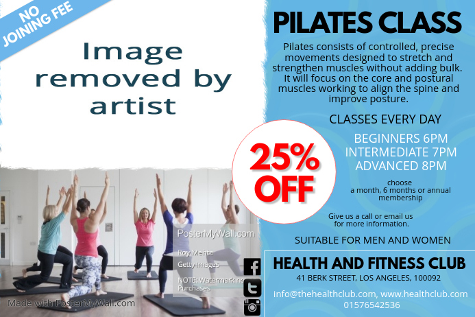 Pilates Class Template Postermywall