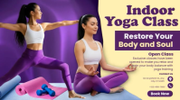 Yoga Class Flyer Template Miniatura na YouTube