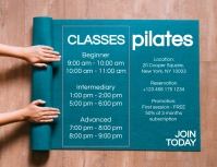 PILATES CLASS POSTER, PILATES FLYER template