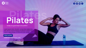 Pilates design template Nakładka Twitch