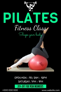 Pilates Poster template