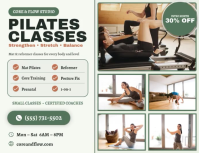 White Pilates Classes Promotion Iflaya Template