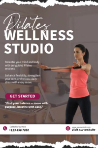 Pilates Wellness Studio Poster Ads template