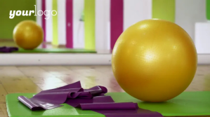 Pilates Workout Fitness zoom background Prezentacja (16:9) template