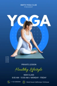 Pilates Yoga Poster template