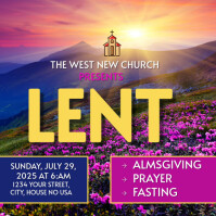 pillars of Lent flyer Instagram Post template
