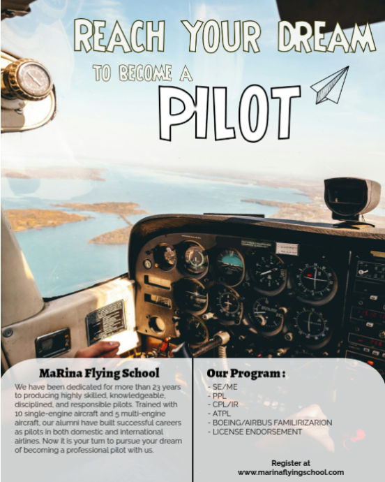 Pilot Training Program Template | PosterMyWall