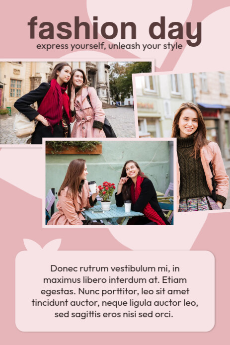 Pink Fashion Day Design Pinterest