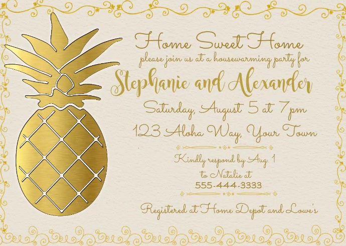 Modele Ananas Invitation Pendaison De Cremaillere Postermywall Modele Ananas Invitation Pendaison De Cremaillere Postermywall