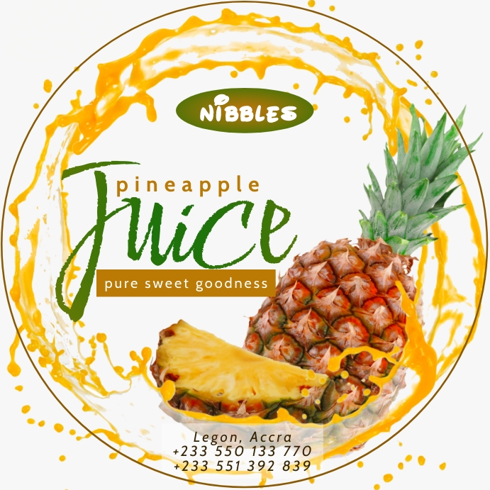 Copy of PINEAPPLE JUICE LABEL POST | PosterMyWall