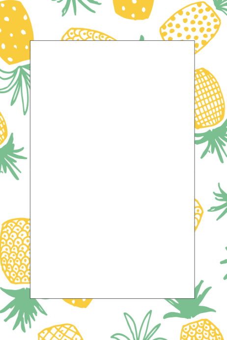 pineapple party prop frame template postermywall template frame
