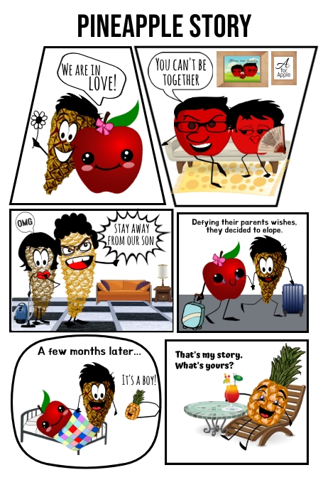 Pineapple Story Comics Style Template PosterMyWall