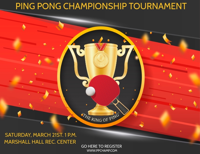 PING PONG Flyer (format US Letter) template