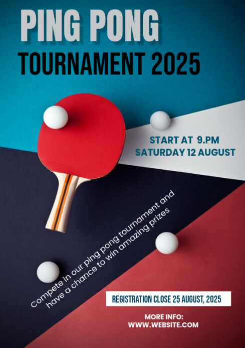 PING PONG A4 template