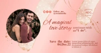 Pink & Gold Wedding Banner Imagen Compartida en Facebook template