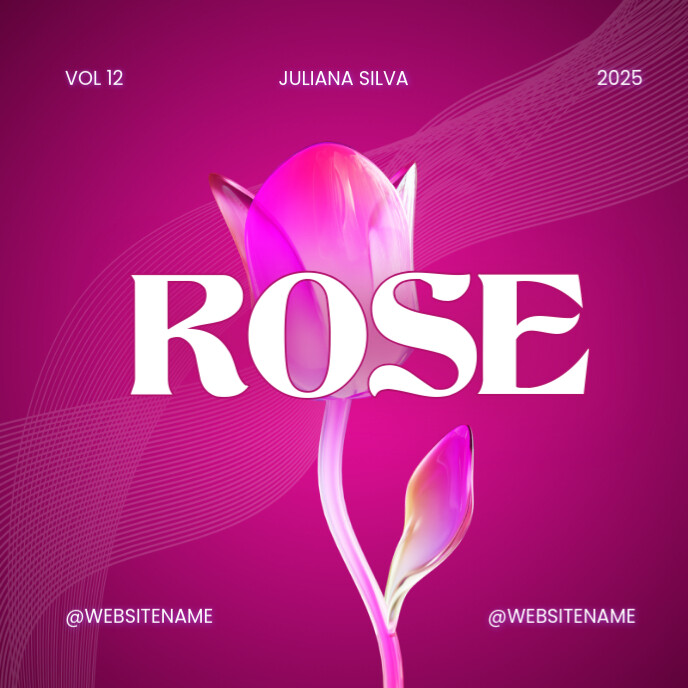 Pink Roses Covers Pink & Red Rose Album Cover Template | PosterMyWall