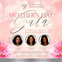 Pink & Silver Mother's Day Gala Church Event Instagram-opslag template
