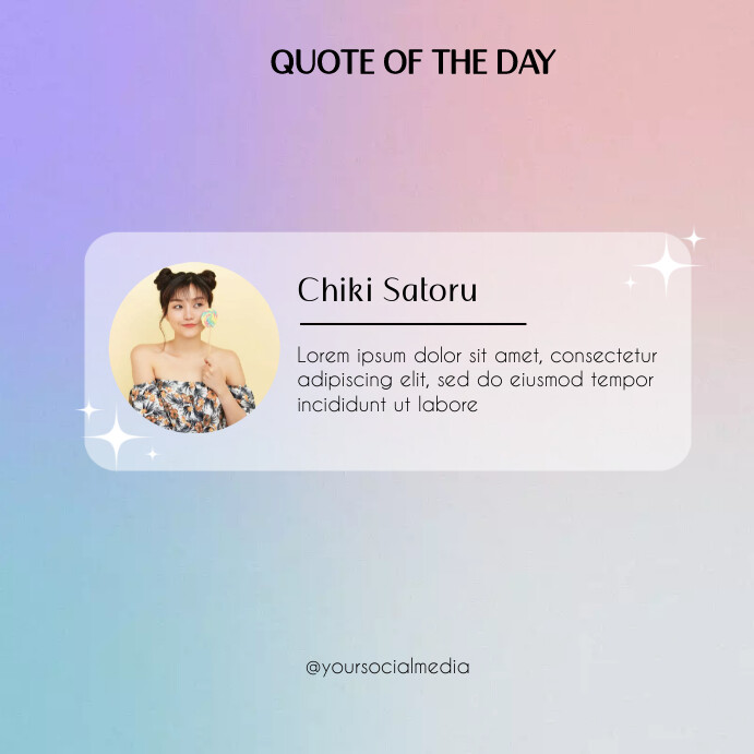 Pink & White Gradient Quote Of The day Template | PosterMyWall