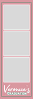 Pink & White Graduation h 2x6 Photo Frame Template Banner 2' × 6'