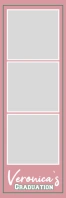 Pink & White Graduation h 2x6 Photo Frame Template Banner 2' × 6'