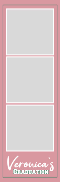 Copy of Pink & White Graduation h 2x6 Photo Frame Template | PosterMyWall